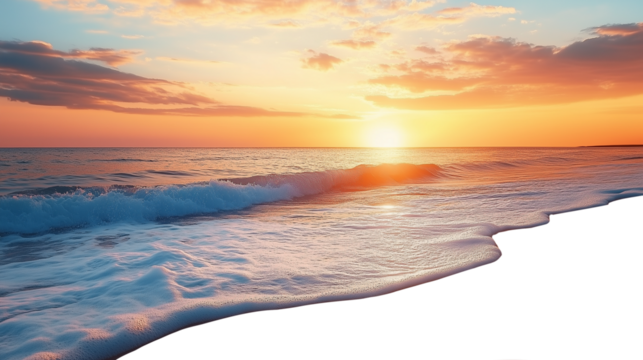 sunset on the beach