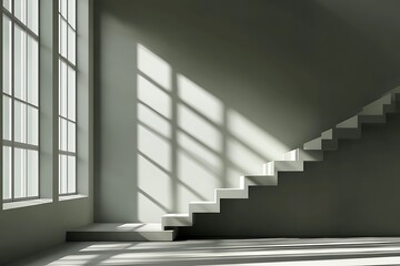 Fototapeta premium Modern Staircase Design with Natural Light
