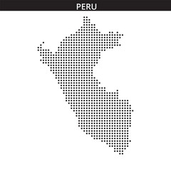 Obraz premium Peru map in dots