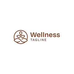 Holistic Wellness Logo with Leaf & Human for Natural Healing