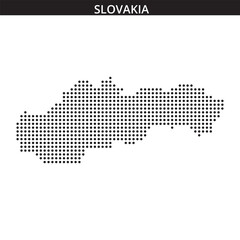 Slovakia map in dots