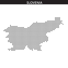 Slovenia map in dots