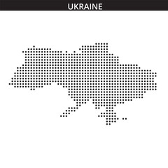 Obraz premium Ukraine map in dots