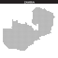 Obraz premium Zambia map in dots