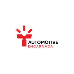 Automotive Sunrise Logo with Letter T & Sunburst
