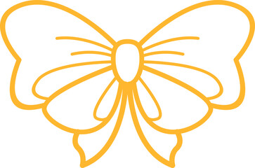 Ribbon Bow Line Icon Vector Element