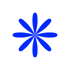 abstract blue flower geometric