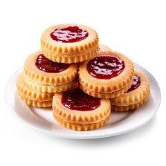 Plate of Jam-Filled Cookies