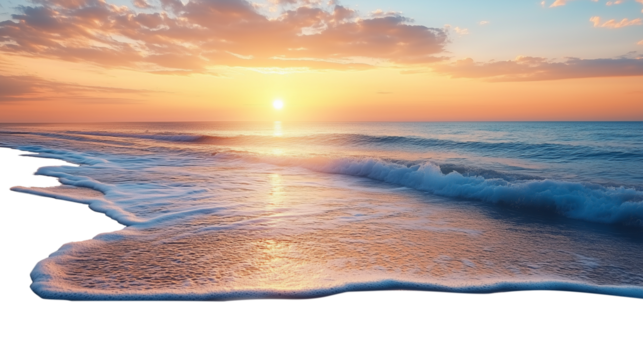 sunset on the beach - Powered by Adobe