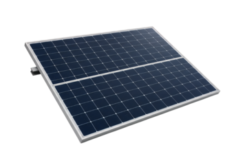 Modern Solar Panel System Isolated on White Background