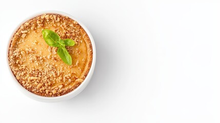 Beautifully arranged bowl of gourmet food on a white surface showcasing a michelin-star tasting menu creation