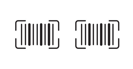 Barcode read icon outlined icon vector collection.