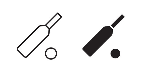 Cricket icon outlined icon vector collection.