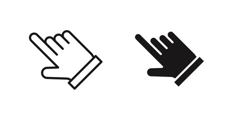 Cursor icon outlined icon vector collection.