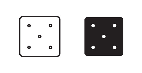 Dice icon outlined icon vector collection.