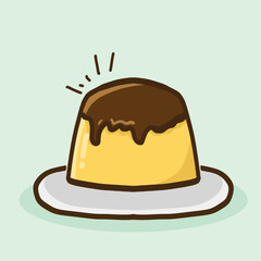 a pudding with choco fla 