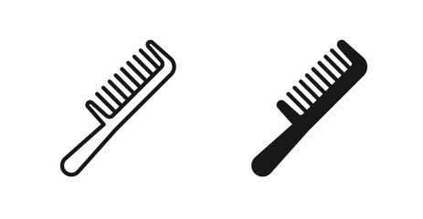 Hair brush icon outlined icon vector collection.
