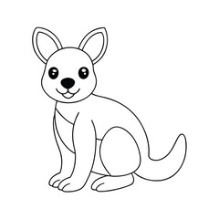 Australian animals coloring pages on a white background.