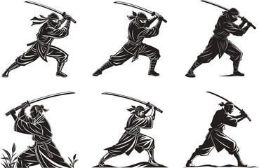 Fototapeta premium Warriors Through Time From Samurai to Modern Soldiers.