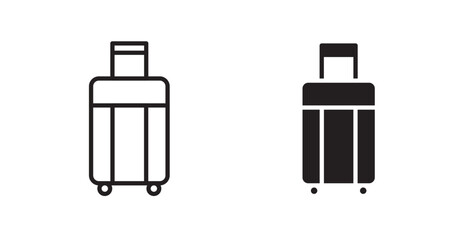 Suitcase icon outlined icon vector collection.