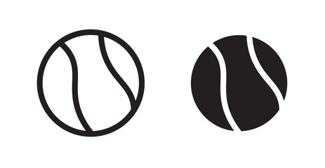 Fototapeta premium Tennis icon outlined icon vector collection.