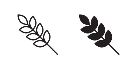 Wheat icon outlined icon vector collection.