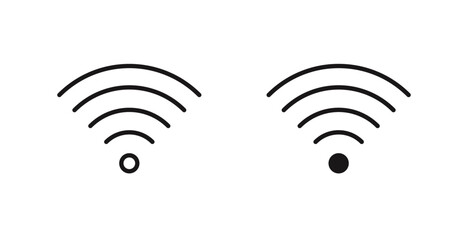 Wifi icon outlined icon vector collection.