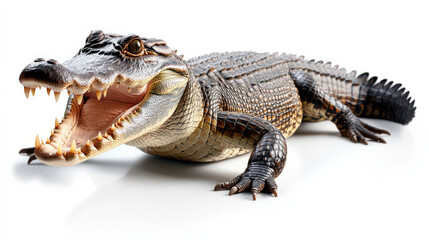 Fototapeta premium The crocodile with its big mouth open