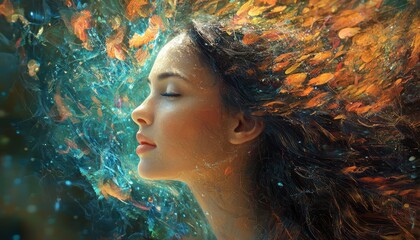 In a realm where algorithms dance and dreams take flight, behold the ethereal beauty of AI-generated art A symphony of silicon and soul, this digital masterpiece emerges from the depths of deep