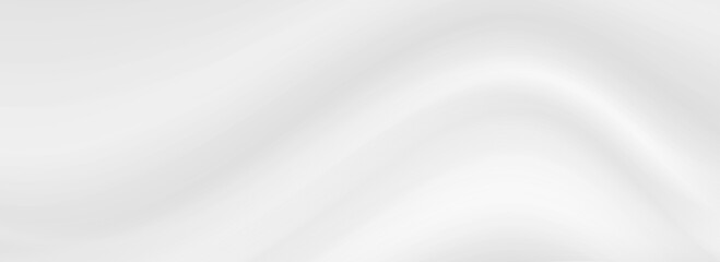 Smooth grey wave background. Subtle curve line cream texture. Abstract gray template wallpaper for graphic design, medical, tech, cosmetic, poster, flyer, brochure. Vector wide gris gradient pattern