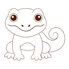 Reptiles and amphibians coloring pages on a white background