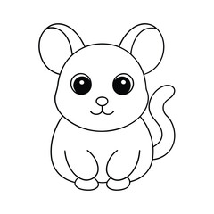small rodents coloring pages on a white background