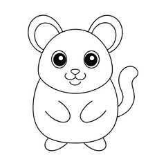 small rodent coloring pages on a white background.