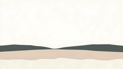 Abstract minimalist landscape painting.  Subtle earthy tones and organic shapes evoke serenity and calm. Perfect for modern home decor, social media, and branding.