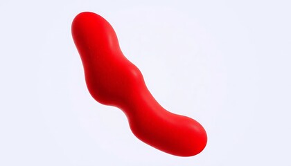 Obraz premium Red Abstract Shape A Textured Surface A White Background