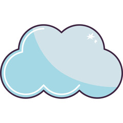 Spring icons elements cloud