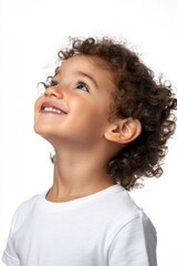 Joyful Child Looking Upward: A Portrait of Innocence and Wonder