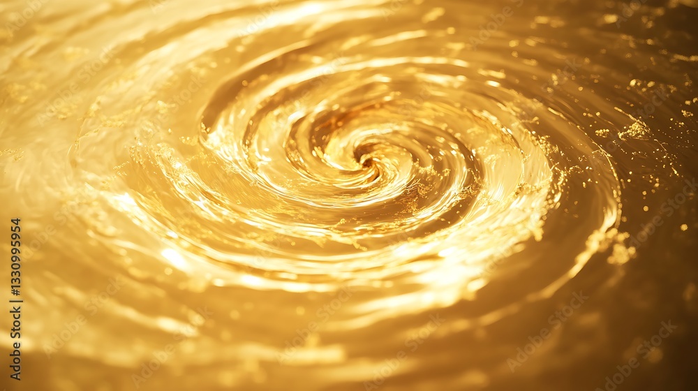 Fototapete golden swirling vortex with shimmering light effects, creating a mesmerizing visual experience.