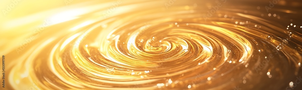 Poster Golden swirling patterns create a mesmerizing and dynamic abstract background.