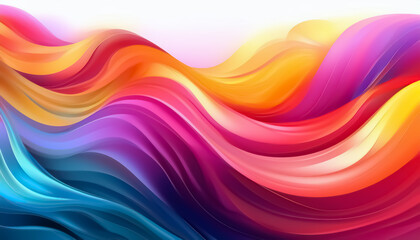 Obraz premium Vibrant Colorful Abstract Wave Background for Creative Designs