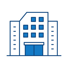 Buildings Line Editable Stroke Icon. Real Estate, House, Home, Apartment, Condominium, Hotel, Mall, City, Cityscape, Town, Downtown, Museum, Architecture Buildings Icons Vector Illustration