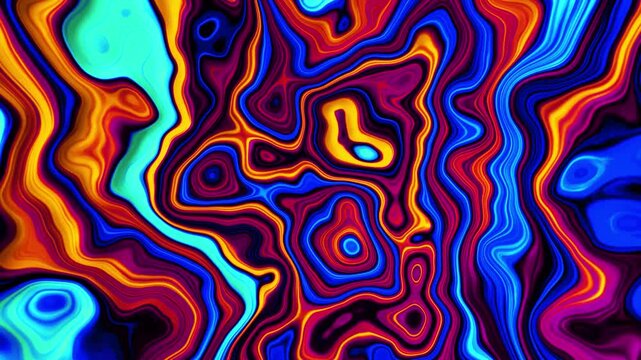 abstract background, Liquid Fractal animation. abstract art painting motion. Liquid fractual moving video footage.
