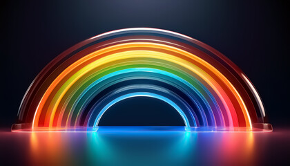 Vibrant Abstract Rainbow of Light on Dark Background