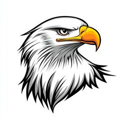 Obraz premium Bald Eagle isolated on white background.