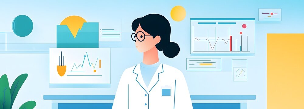 Scientific Breakthrough: A dedicated scientist, immersed in a high-tech laboratory setting, contemplates groundbreaking discoveries while surrounded by complex data visualizations.