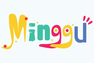 Colorful Indonesian Days of Week