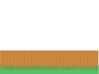 Wood Fence Illustration for Decoration