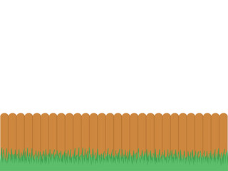 Wood Fence Illustration for Decoration