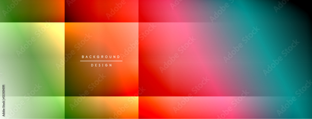Aufkleber Dynamic shadow lines with gradient colors geometric background