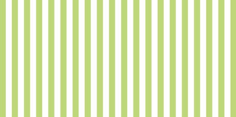 Green and white vertical stripes background.